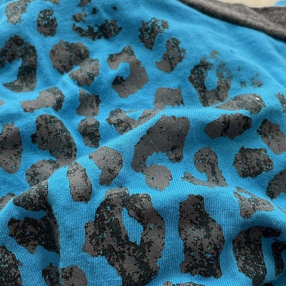 Cacique Sleepwear Pajama Top 1X Women's Plus Size 18/20‎ Blue Animal Print PJ - Picture 3 of 11